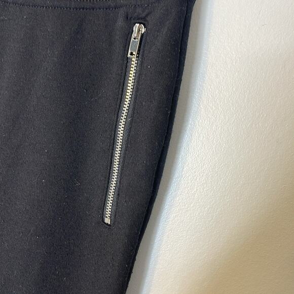 INC Black Zipper Pocket Detail Pull On Polyester Skinny Pants Leggings Size Med - Picture 2 of 8